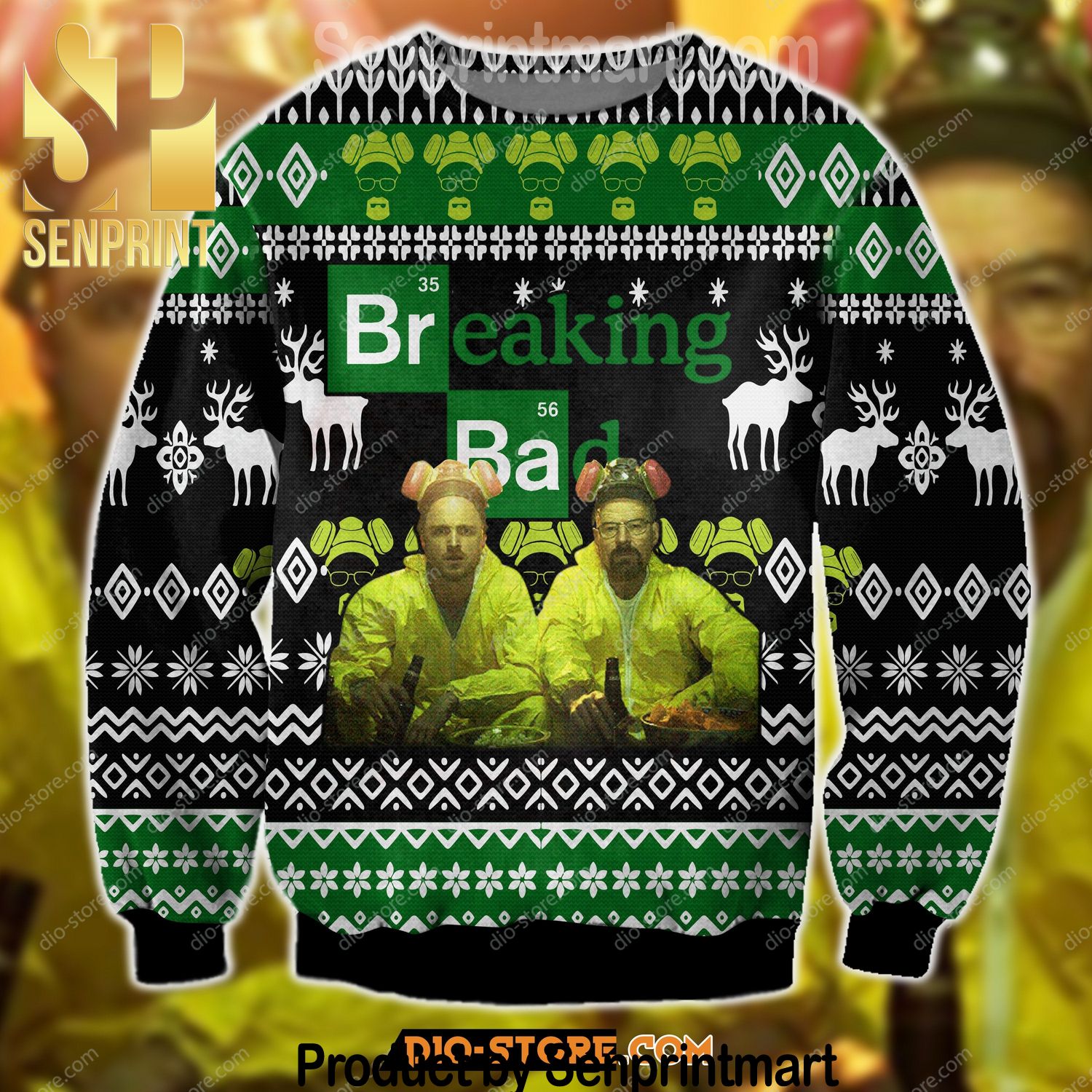 Breaking Bad Vacation Time Wool Blend Ugly Christmas Sweater