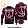 Breast Cancer Awareness Christmas Tree Holiday Time Christmas Wool Knitted Sweater
