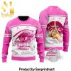 Breast Cancer Warrior Chirtmas Gifts Full Printing Wool Knitted Ugly Christmas Sweater