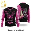 Breast Cancer Awareness Wool Blend Ugly Knit Christmas Sweater