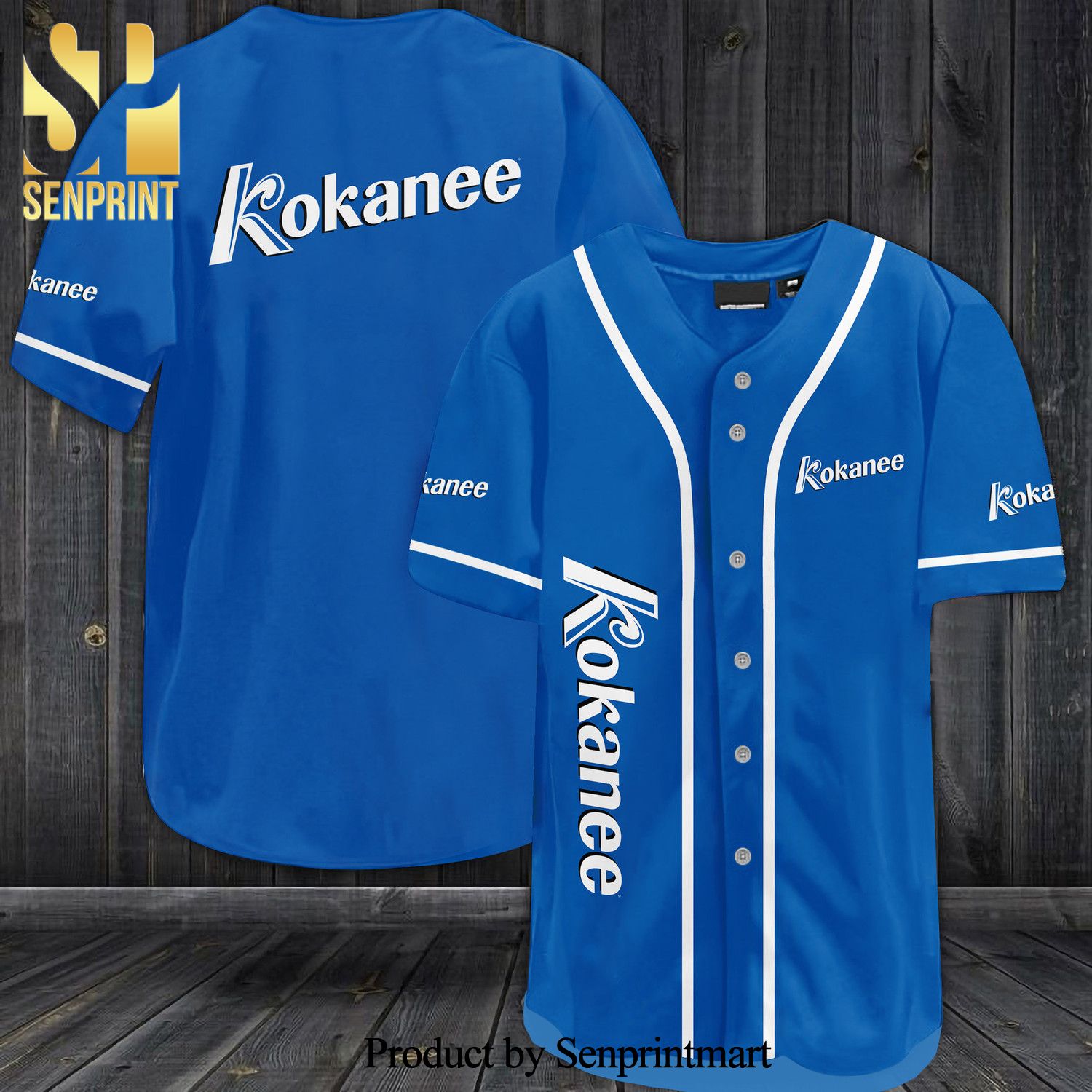 Kokanee All Over Print Unisex Baseball Jersey – Blue