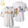 Lady & The Tramp Dogs Disney Cartoon Graphics All Over Print Unisex Baseball Jersey – Black