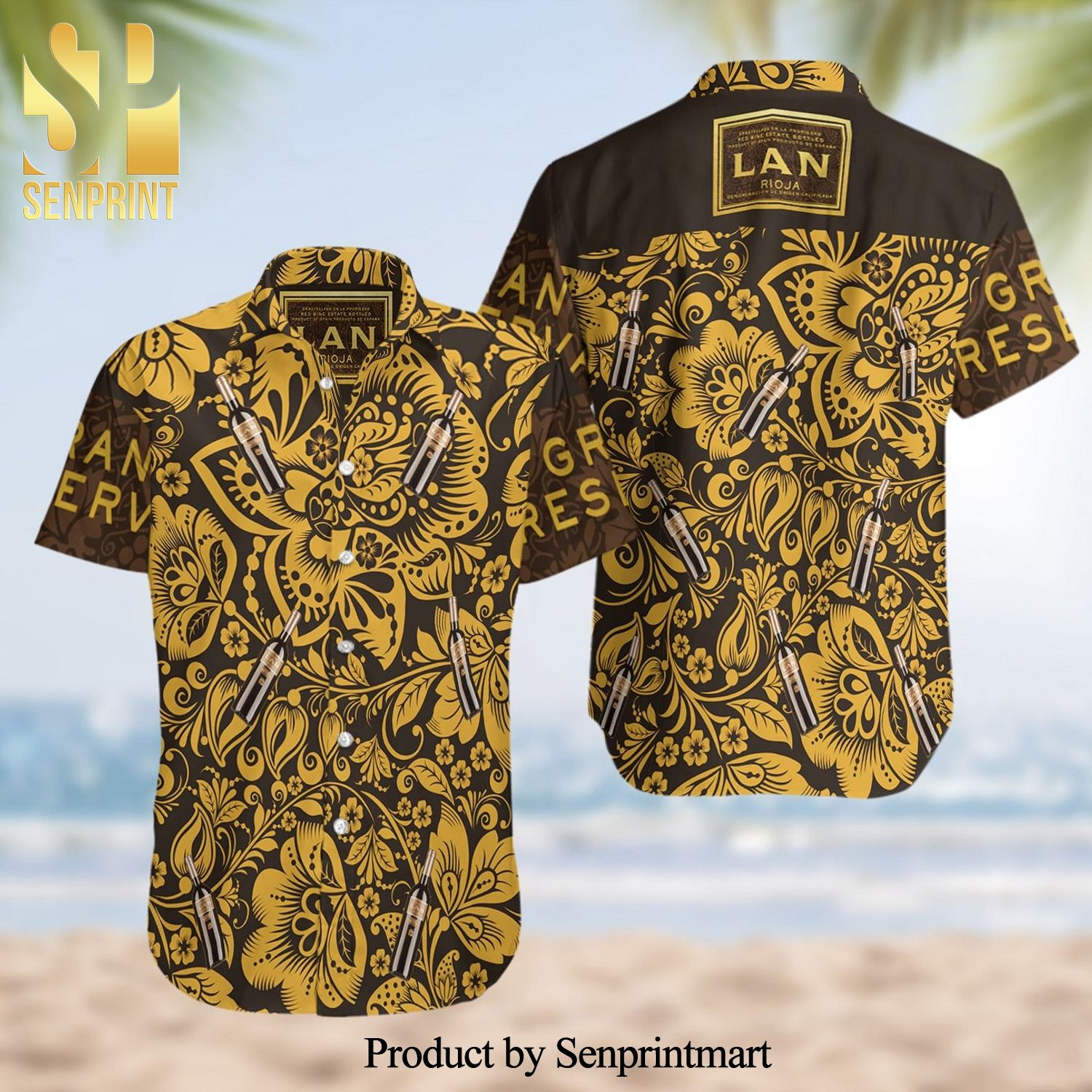 Lan Gran Reserva Rioja 2010 Full Printing Summer Short Sleeve Hawaiian Beach Shirt