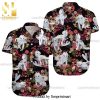 Las Vegas Raiders Lightning Bolt Full Printing Short Sleeve Dress Shirt Hawaiian Summer Aloha Beach Shirt – Black