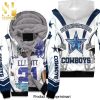 Ezekiel Elliott 21 Dallas Cowboys Cool Version Full Print Unisex Fleece Hoodie