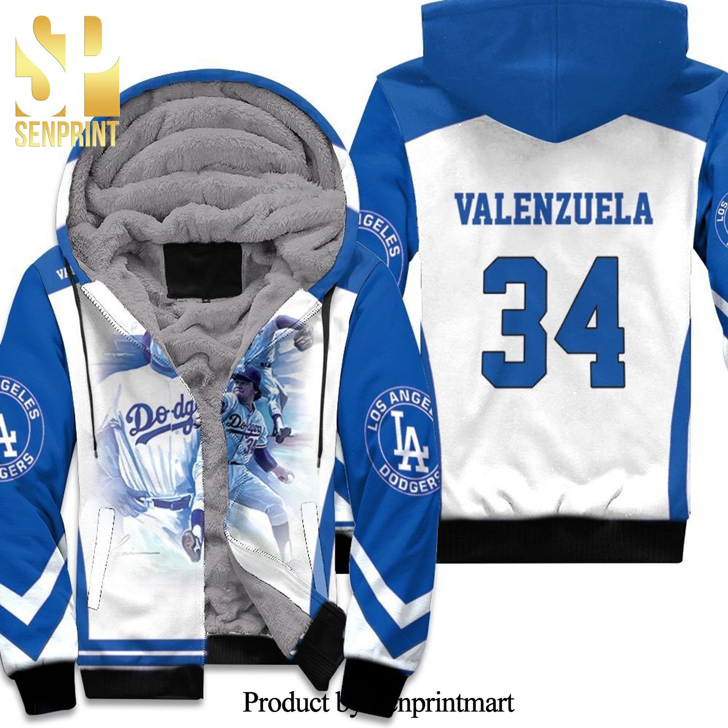 Fernando Valenzuela La Dodgers High Fashion Full Printing Unisex Fleece Hoodie