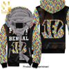 Fight Like A Chicago Bears Autism Support Full Printing Unisex Fleece Hoodie