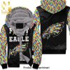 Fight Like A Oakland Raiders Autism Support Awesome Outfit Unisex Fleece Hoodie