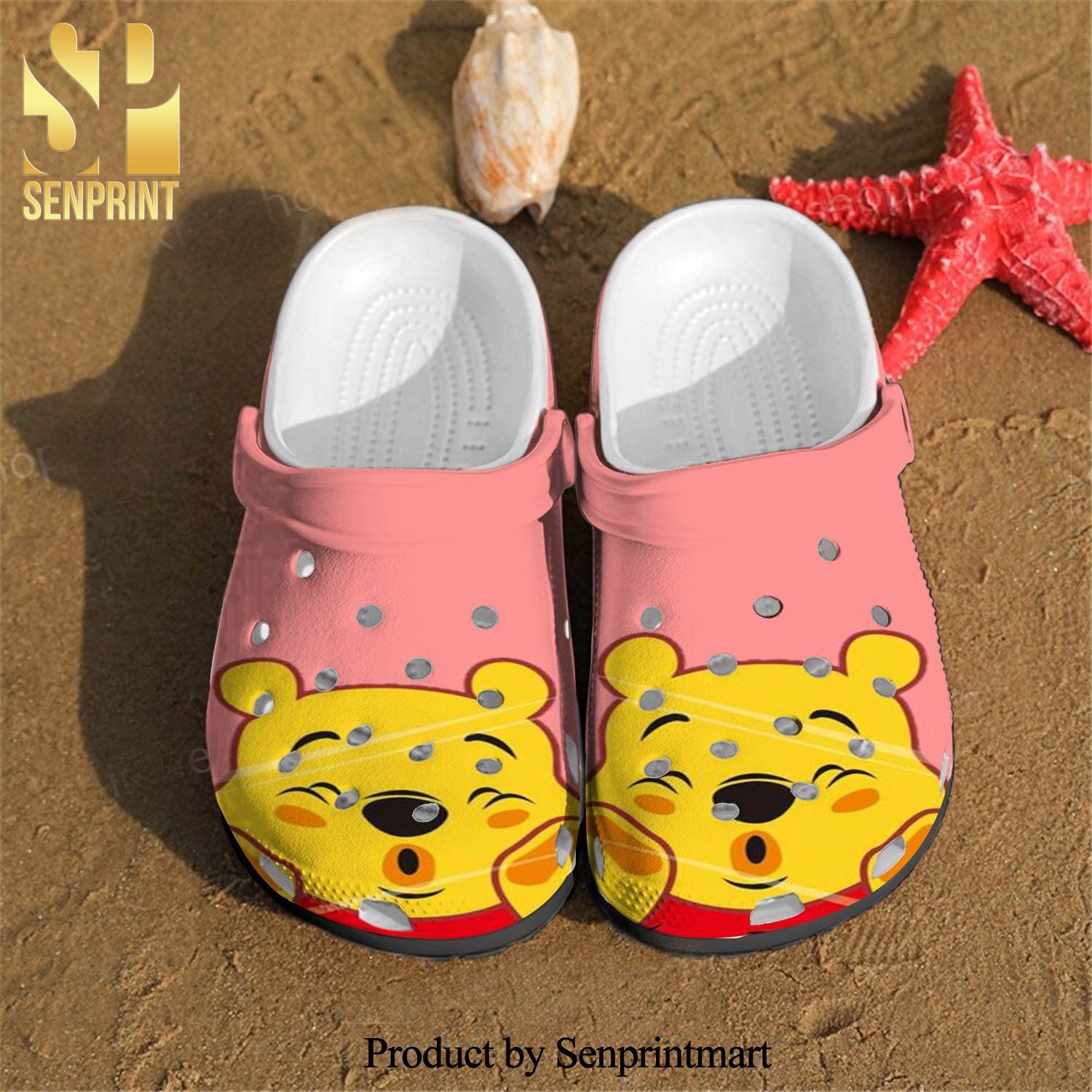 The Pooh Bear Gift For Fan Classic Water Full Printing Unisex Crocs Crocband Clog