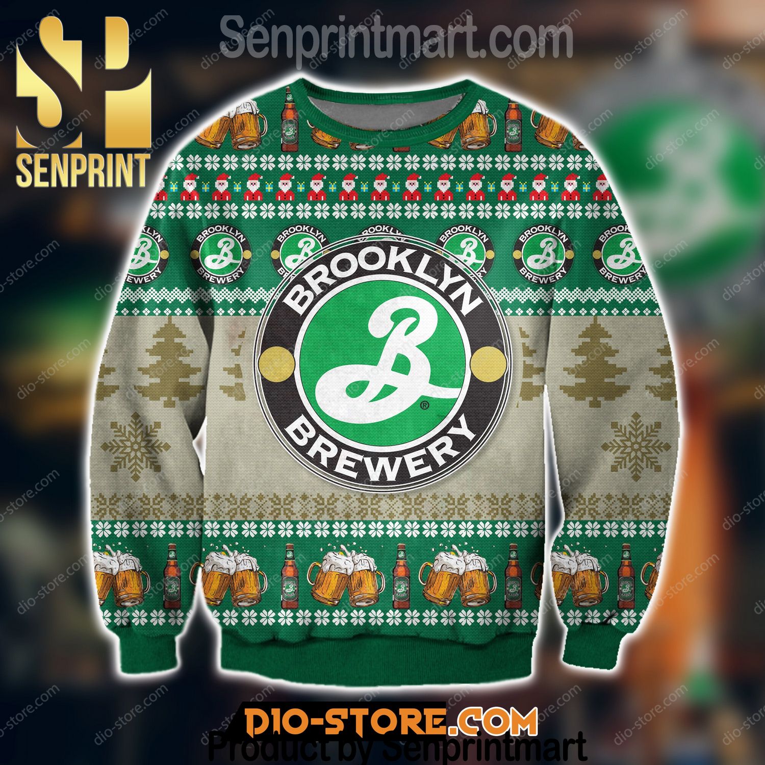 Brooklyn Brewery 3D Holiday Knit Sweater