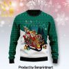 Bulldog Pine Tree Christmas Chirtmas Gifts Full Printing Wool Knitted Ugly Christmas Sweater