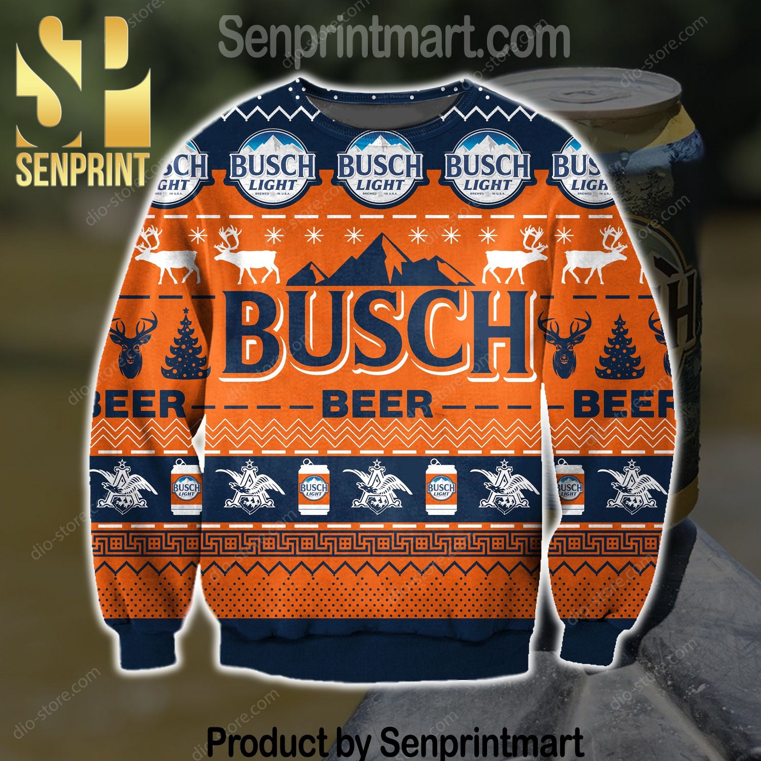 Busch Beer Ugly Knit Sweater