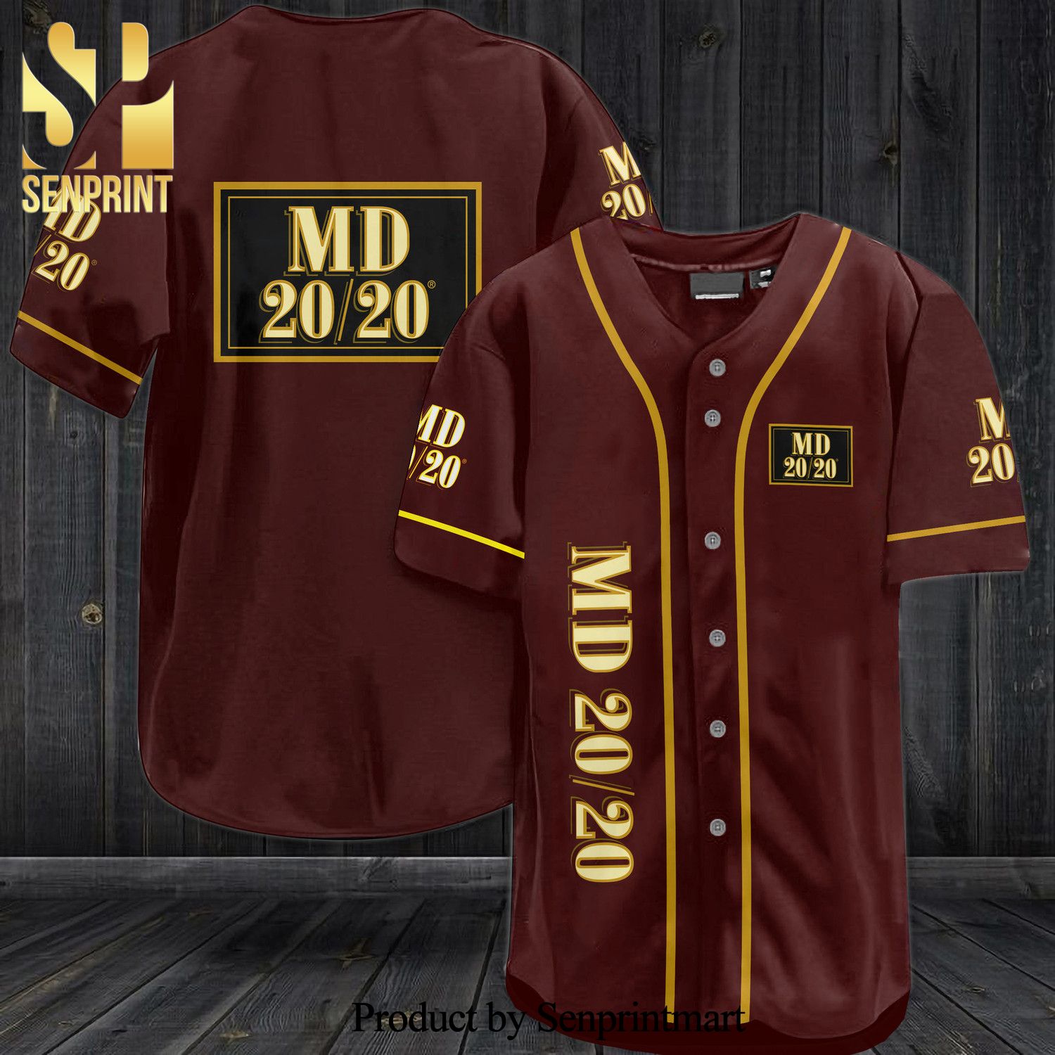 MD 20 20 All Over Print Baseball Jersey