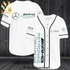 Mercedes AMG Petronas Formula One Team All Over Print Baseball Jersey – White