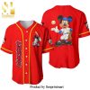 Mickey Mouse Disneyland 50th Anniversary Walt Disney World Full Printing Baseball Jersey – Black Gold