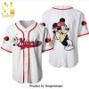 Minnie Mouse Quotes Pattern All Over Print Baseball Jersey – Ombre Pink White