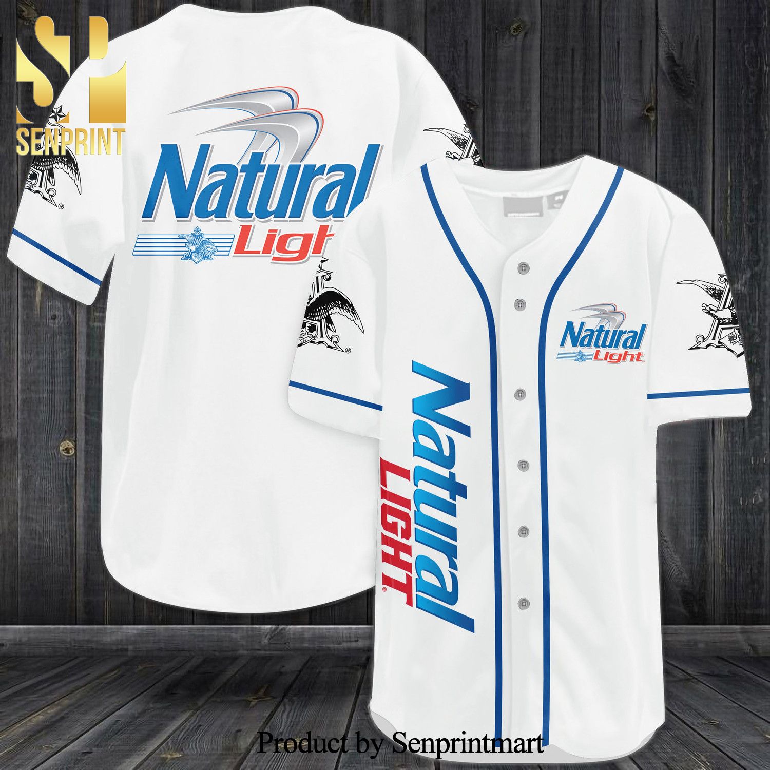 Natural Light Beer All Over Print Baseball Jersey