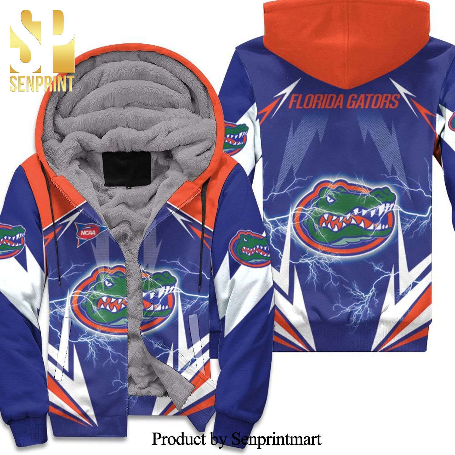 Florida Gators NCAA Full Print Unisex Fleece Hoodie