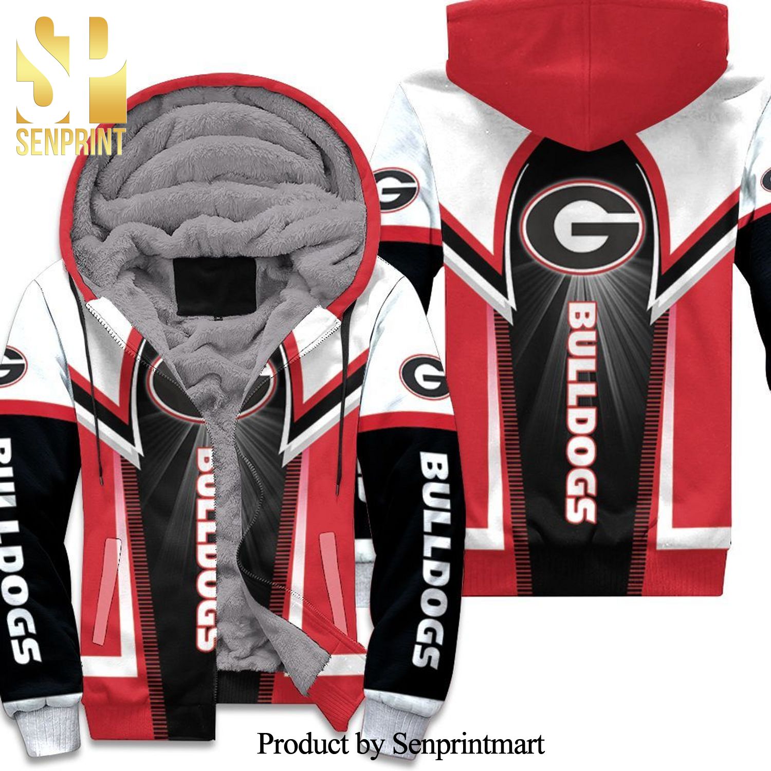 Georgia Bulldogs NCAA For Bulldogs New Outfit Full Printed Unisex Fleece Hoodie
