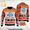 Busch Latte Holiday Time All Over Print Knitting Pattern Ugly Christmas Sweater