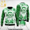 Busch Light HoHoHo Holiday Gifts Full Print Knitting Wool Sweater