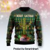 Cactus Not Even The Naughty List Wool Blend Ugly Knit Christmas Sweater