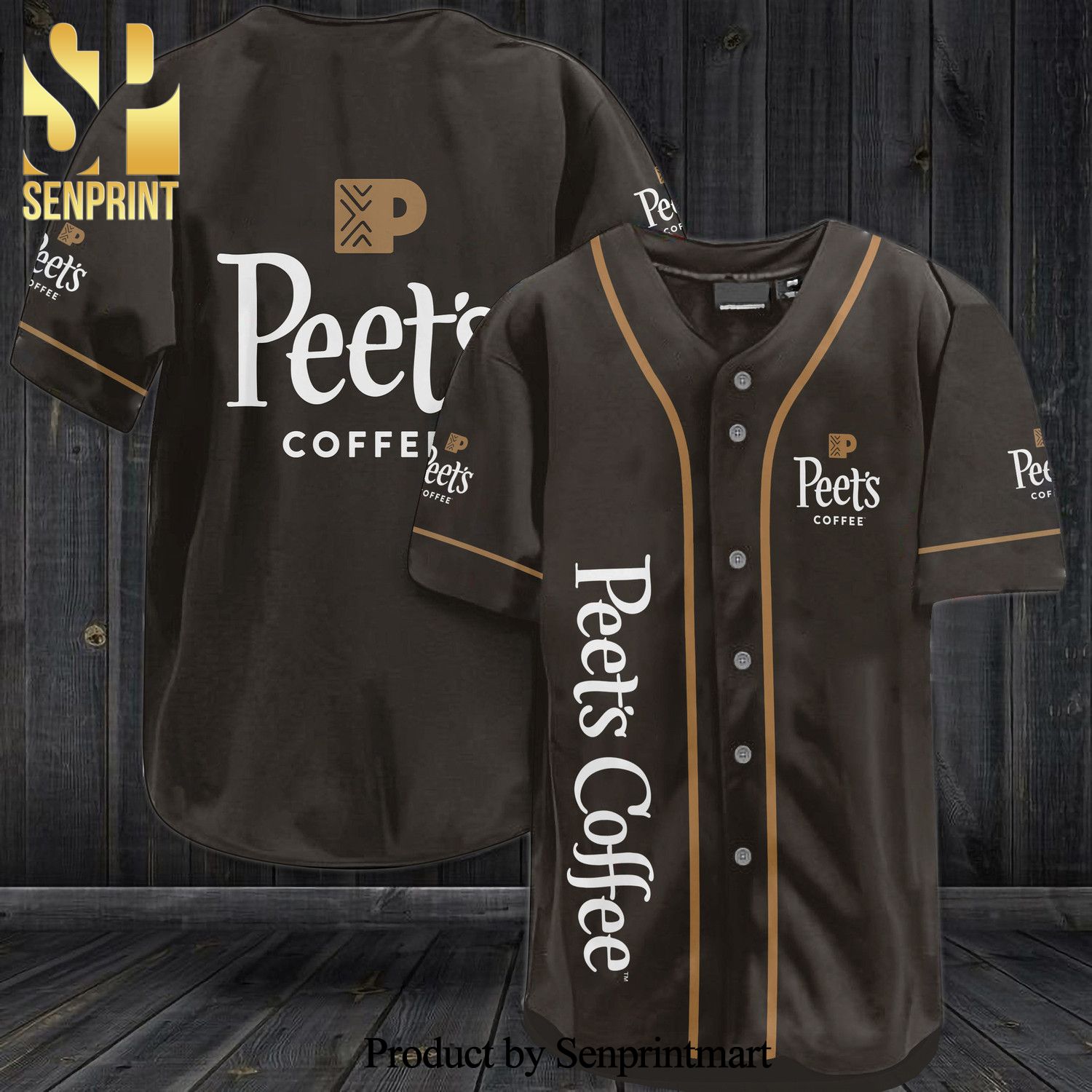 Peet's Coffee All Over Print Baseball Jersey