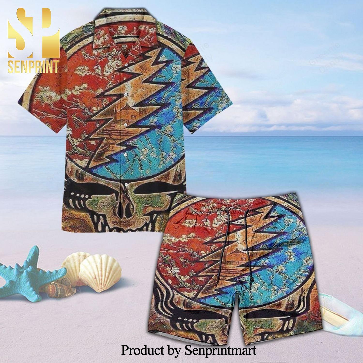 Marvelous Grateful Dead Full Printing Unisex Hawaiian Shirt And Beach Short