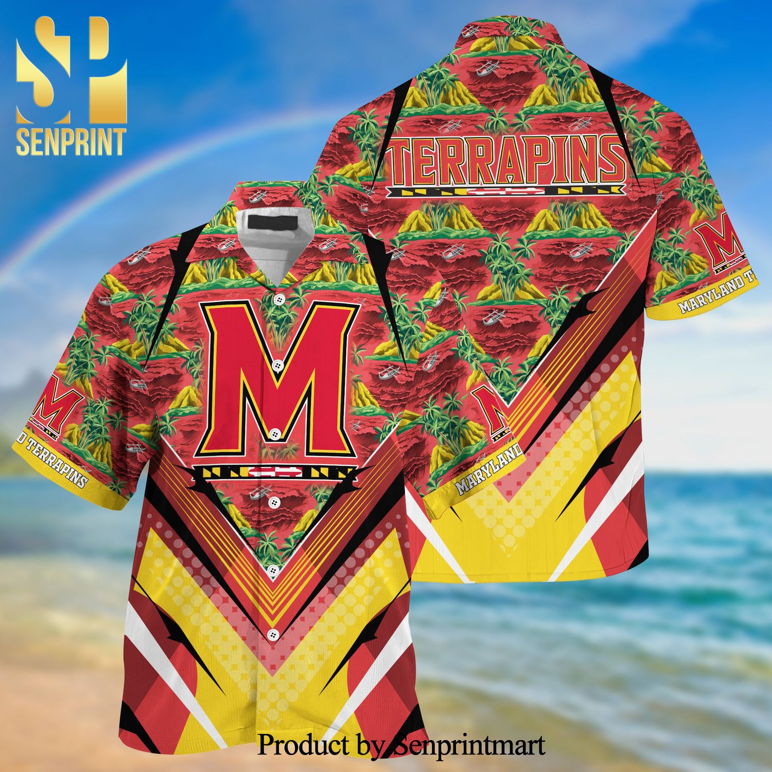 Maryl And Terrapins Summer Hawaiian Shirt And Shorts For Sports Fans This Season