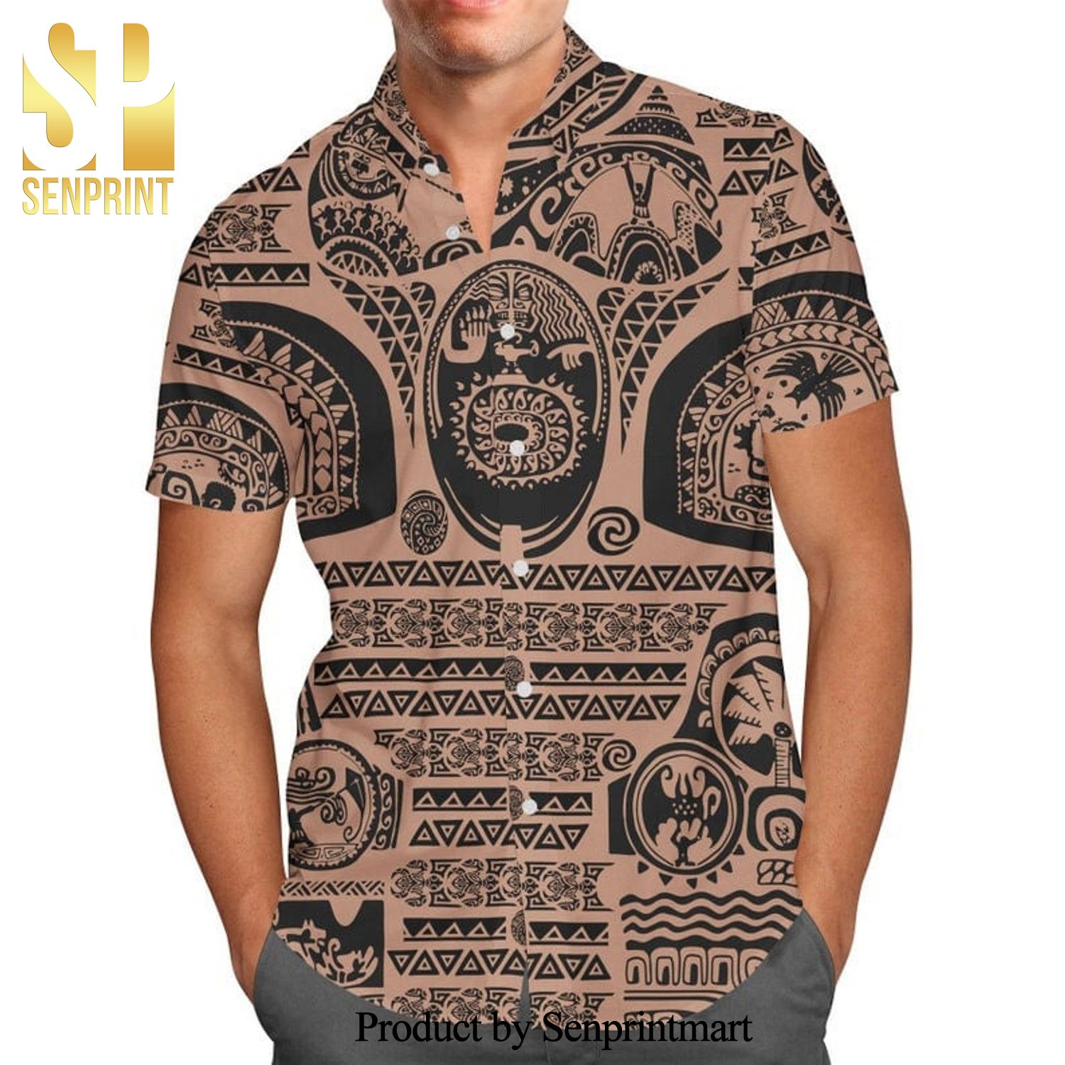 Maui Tattoos Inspired Moana Disney Full Printing Hawaiian Shirt