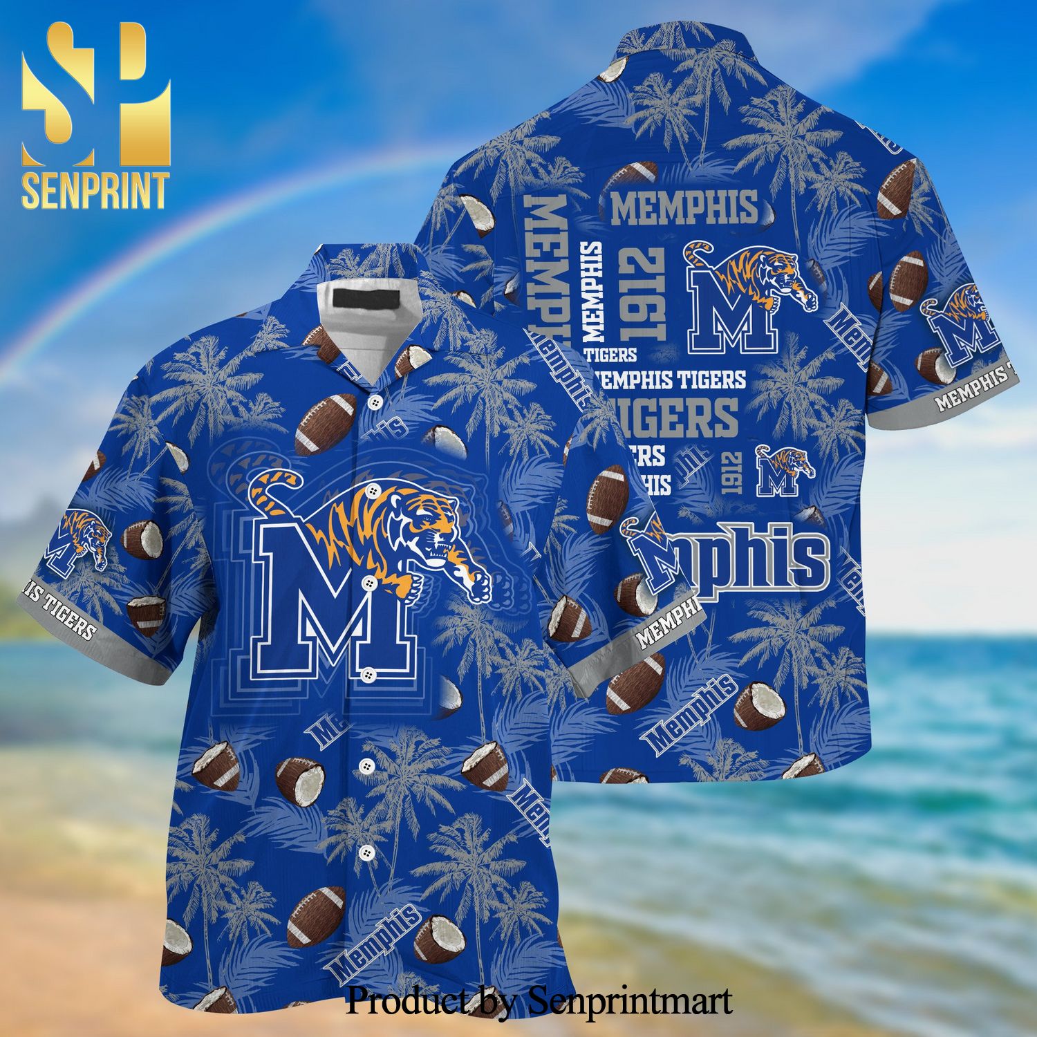 Memphis Tigers Full Printing Hawaiian Shirt New Gift For Summer