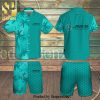 Mercedes AMG Petronas F1 Full Printing Flowery Aloha Summer Beach Hawaiian Shirt And Beach Shorts – White Turquoise