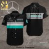 Mercedes AMG Petronas F1 Palm Leaves Full Printing Aloha Summer Beach Hawaiian Shirt And Beach Shorts – Turquoise