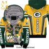 Green Bay Packers 12 Aaron Rodgers Black Golden Edition Inspired Street Style All Over Print Unisex Fleece Hoodie