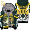 Green Bay Packers Aaron Rodgers 12 Best Outfit 3D Unisex Fleece Hoodie