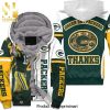 Green Bay Packers Aaron Rodgers 12 NFL Season Champion Nfc North Winner Thanks Personalized Street Style Unisex Fleece Hoodie