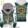 Green Bay Packers Aaron Rodgers Brett Favre Juwann Winfree Great Players Personalized New Fashion Unisex Fleece Hoodie