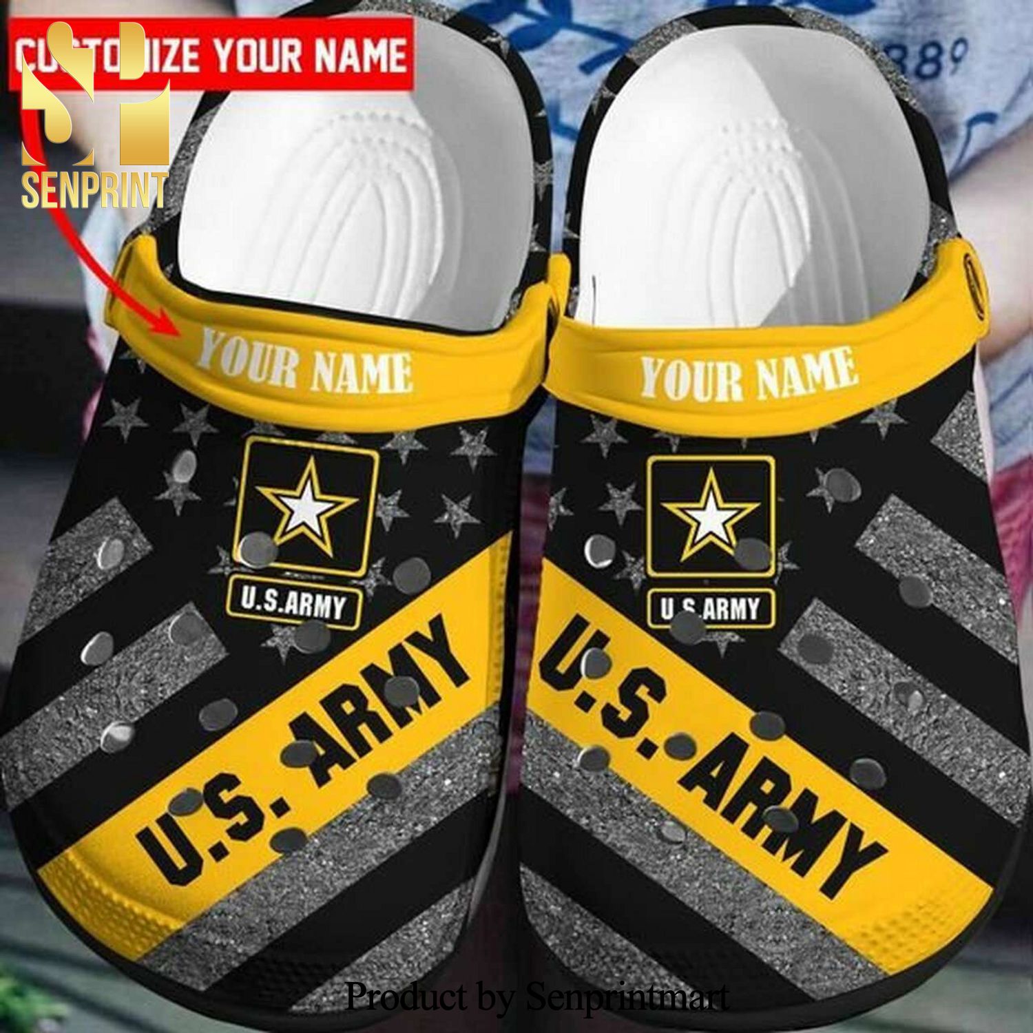Us Army Usa Flag 4Th Of July 3D Crocs Crocband In Unisex Adult Shoes