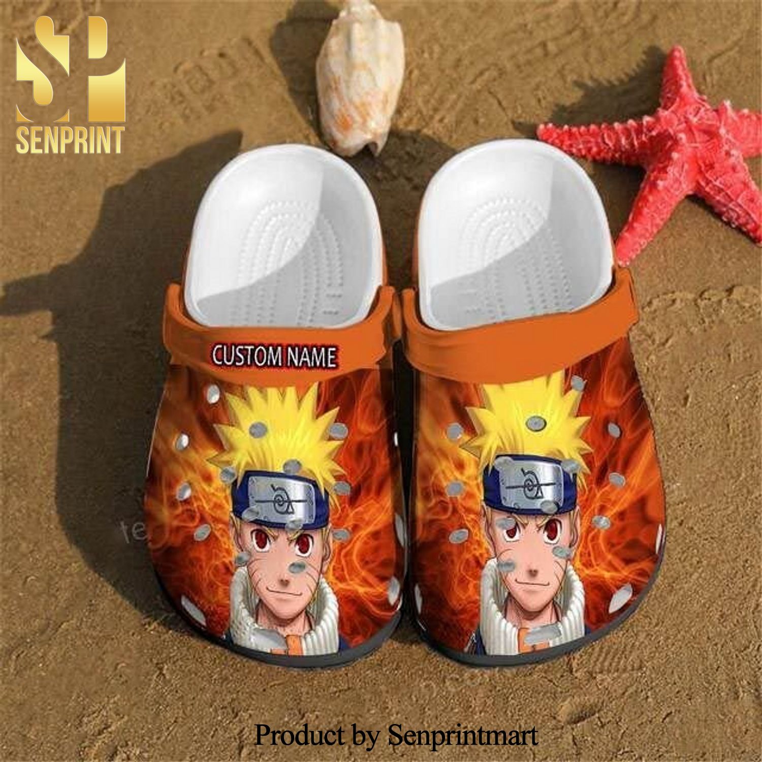 Uzumaki Naruto Anime Custom Name 102 Gift For Lover All Over Printed Crocs Shoes