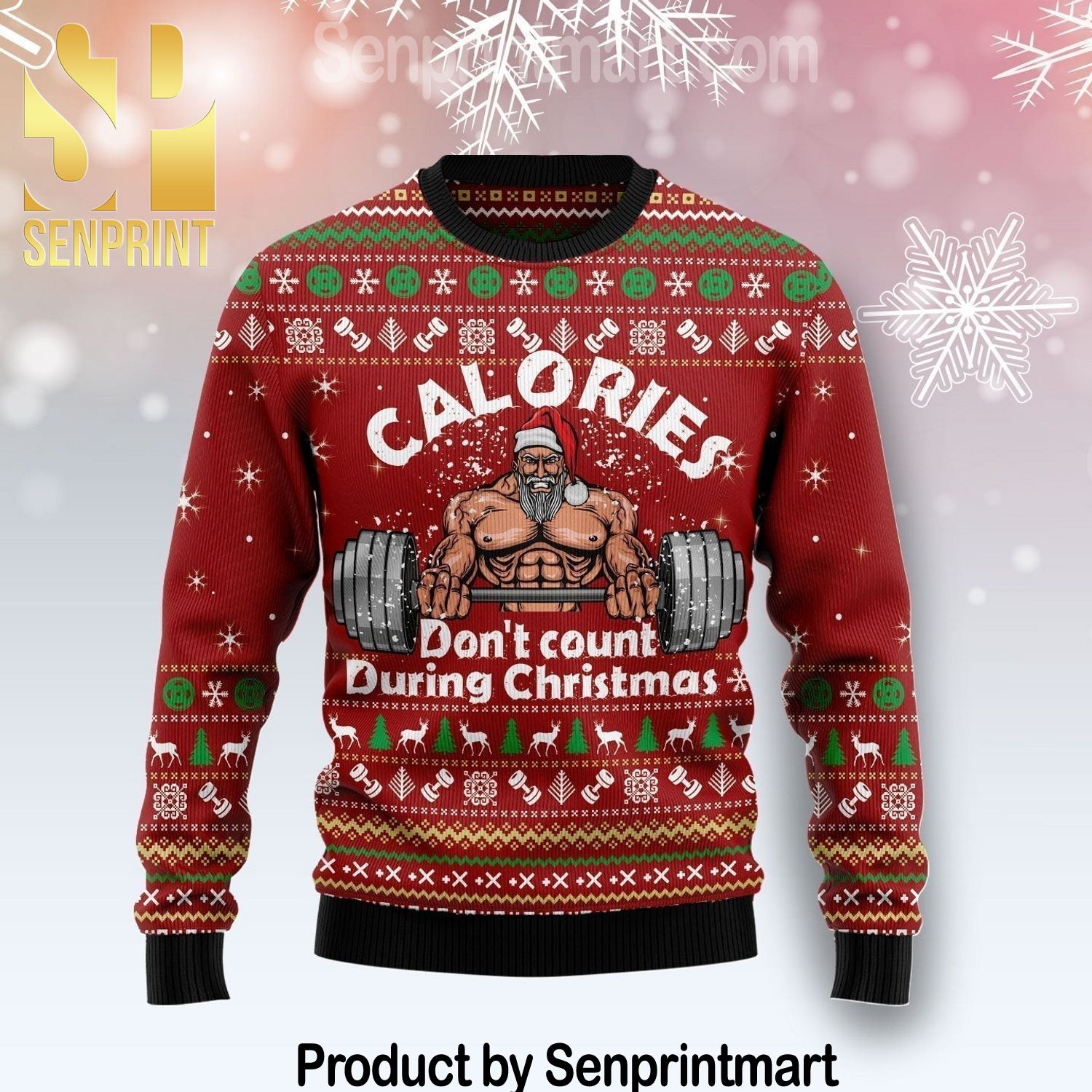 Calories Don’t Count 3D Holiday Knit Sweater