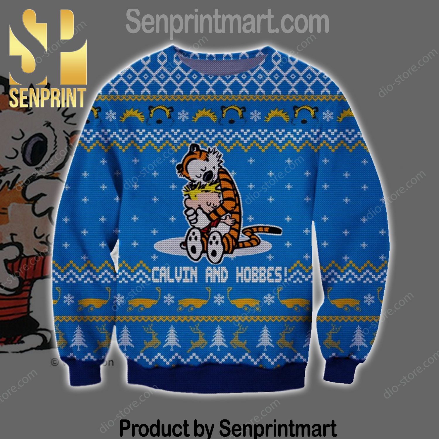 Calvin And Hobbes Chirtmas Time 3D Ugly Xmas Sweater