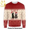 Cat All Over Printed Christmas Knitted Wool Sweater