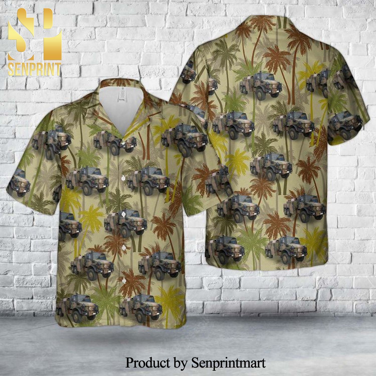 Australian Army 6×6 Unimog Recovery vehicle All Over Printed Hawaiian Shirt