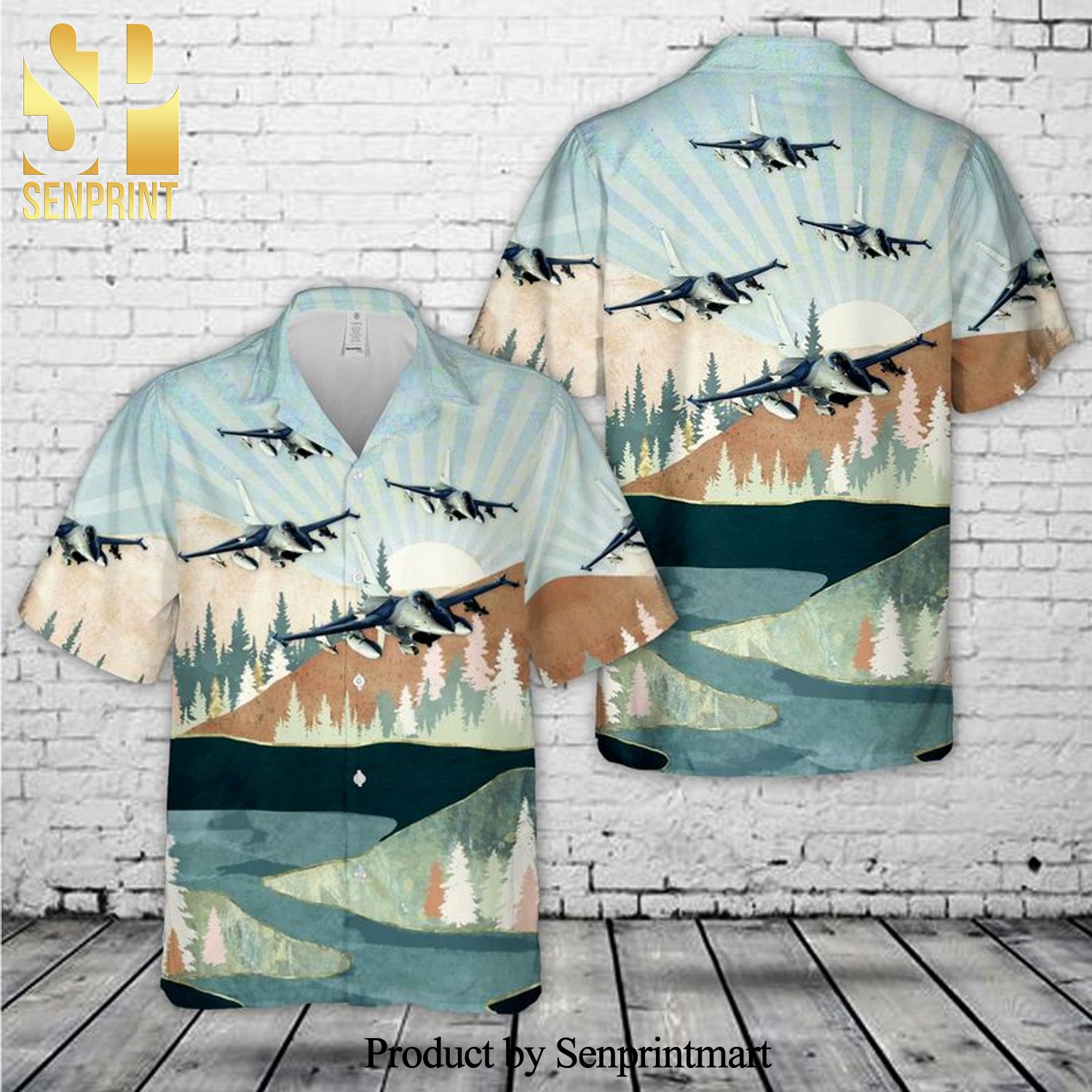 Belgian Armed Forces F-16 Fighting Falcon 349th Squadron 3D Hawaiian Shirt