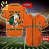 Personalized Miami Hurricanes Jack Daniel Logo Full Printing Baseball Jersey – Orange