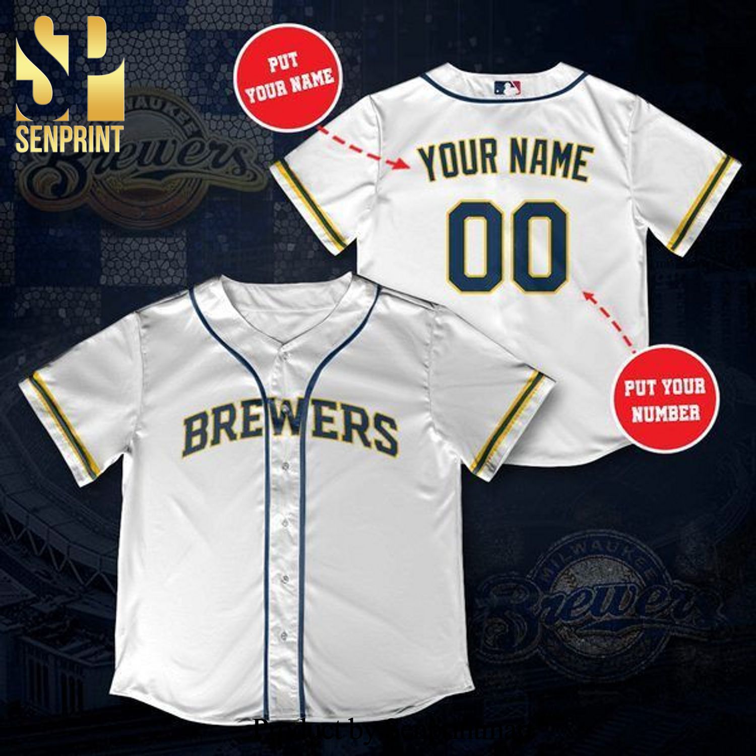 Official Milwaukee Brewers Custom Jerseys, Customized Brewers