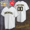 Personalized Milwaukee Brewers Mascot Full Printing Baseball Jersey – Navy