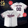 Personalized Minnesota Twins Full Printing Unisex Baseball Jersey – White Red Navy