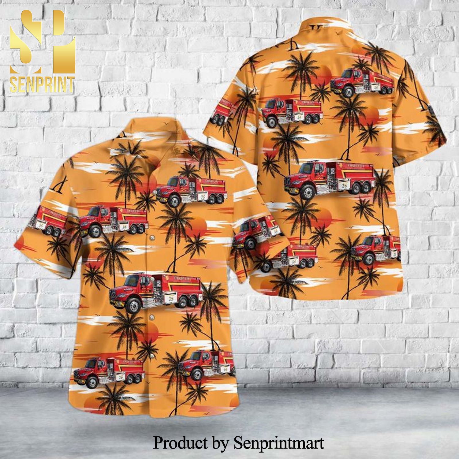 Chase City Virginia Chase City Volunteer Fire Department All Over Print Hawaiian Shirt