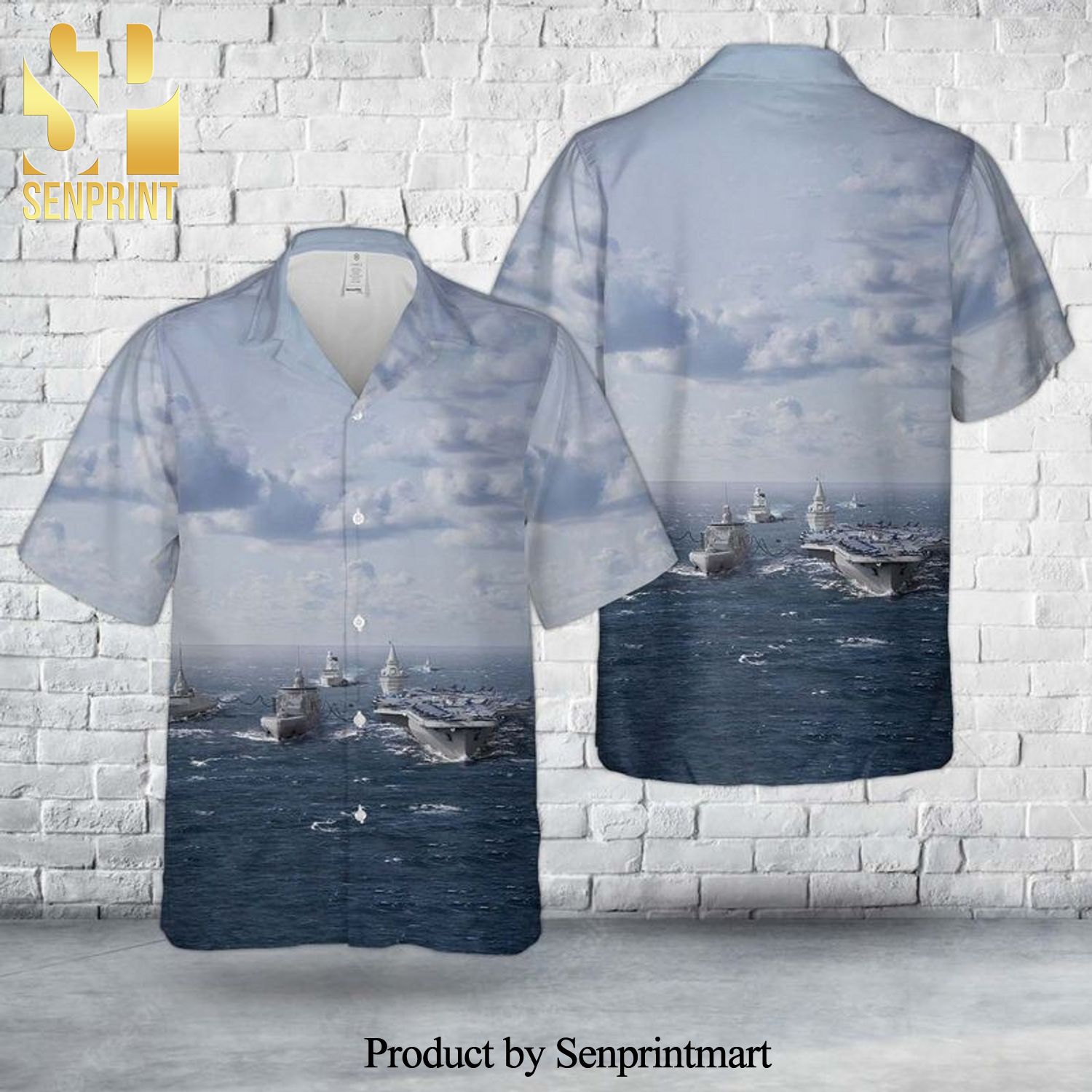 French Navy Ships Full Printing Hawaiian Shirt